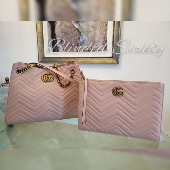 ☆☆SOLD☆☆ Gucci Marmont Zipper Pouch Clutch Handbag - Picture 5 of 7